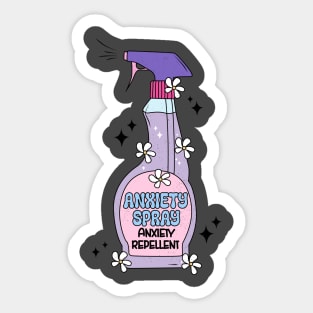 Whimsical Anxiety Spray Graphic Funny Quirky Stress Relief Sticker